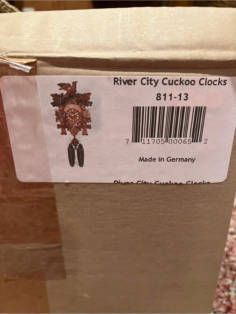 River City Cuckoo Clock 13” Eight Day, Five Hand-carved Maple Leaves